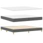Preview: Boxspringbett mit Kopfteil Dunkelgrau 200 x 200 cm Stoff