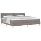 Preview: Boxspringbett mit Kopfteil Taupe 200 x 200 cm Stoff