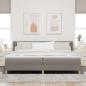 Preview: Boxspringbett mit Kopfteil Taupe 200 x 200 cm Stoff