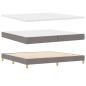 Preview: Boxspringbett mit Kopfteil Taupe 200 x 200 cm Stoff