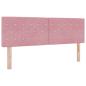 Preview: Boxspringbett mit Kopfteil Rosa 200 x 140 cm Samt