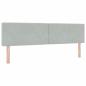 Preview: Boxspringbett mit Kopfteil Hellgrau 200 x 180 cm Samt