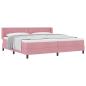 Preview: Boxspringbett mit Kopfteil Rosa 200 x 200 cm Samt