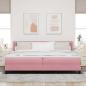 Preview: Boxspringbett mit Kopfteil Rosa 200 x 200 cm Samt