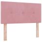 Preview: Boxspringbett mit Kopfteil Rosa 200 x 80 cm Samt
