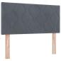 Preview: Boxspringbett mit Kopfteil Dunkelgrau 200 x 100 cm Samt