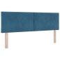 Preview: Boxspringbett mit Kopfteil Dunkelblau 190 x 140 cm Samt