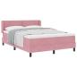Preview: Boxspringbett mit Kopfteil Rosa 190 x 140 cm Samt