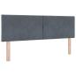 Preview: Boxspringbett mit Kopfteil Dunkelgrau 200 x 140 cm Samt