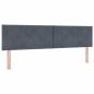 Preview: Boxspringbett mit Kopfteil Dunkelgrau 200 x 180 cm Samt