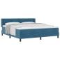 Preview: Boxspringbett mit Kopfteil Dunkelblau 200 x 180 cm Samt