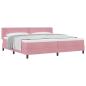 Preview: Boxspringbett mit Kopfteil Rosa 200 x 200 cm Samt