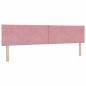 Preview: Boxspringbett mit Kopfteil Rosa 200 x 200 cm Samt