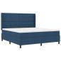 Preview: Boxspringbett mit Kissen mit Kopfteil Blau 200 x 180 cm Stoff