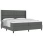 Preview: Boxspringbett mit Kissen Dunkelgrau 200 x 200 cm Stoff