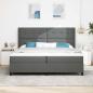 Preview: Boxspringbett mit Kissen Dunkelgrau 200 x 200 cm Stoff
