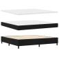 Preview: Boxspringbett mit Kissen Schwarz 200 x 200 cm Stoff
