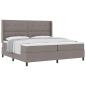 Preview: Boxspringbett mit Kissen mit Kopfteil Taupe 200 x 200 cm Stoff