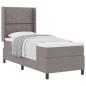 Preview: Boxspringbett mit Kissen mit Kopfteil Taupe 200 x 80 cm Stoff