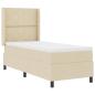 Preview: Boxspringbett mit Kissen mit Kopfteil Creme 200 x 80 cm Stoff