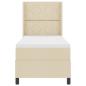 Preview: Boxspringbett mit Kissen mit Kopfteil Creme 200 x 80 cm Stoff