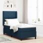 Preview: ARDEBO.de - Boxspringbett mit Kissen mit Kopfteil Blau 200 x 80 cm Stoff
