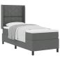 Preview: Boxspringbett mit Kissen Dunkelgrau 190 x 90 cm Stoff