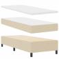 Preview: Boxspringbett mit Kissen mit Kopfteil Creme 190 x 90 cm Stoff