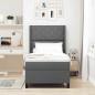 Preview: Boxspringbett mit Kissen Dunkelgrau 200 x 100 cm Stoff