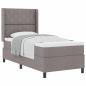 Preview: Boxspringbett mit Kissen mit Kopfteil Taupe 200 x 100 cm Stoff