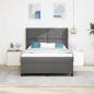 Preview: Boxspringbett mit Kissen Dunkelgrau 200 x 160 cm Stoff