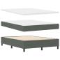Preview: Boxspringbett mit Kissen Dunkelgrau 200 x 160 cm Stoff