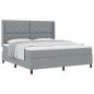 Preview: Boxspringbett mit Kissen Hellgrau 200 x 180 cm Stoff