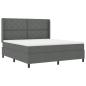 Preview: Boxspringbett mit Kissen Dunkelgrau 200 x 180 cm Stoff