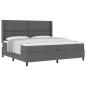 Preview: Boxspringbett mit Kissen Dunkelgrau 200 x 200 cm Stoff