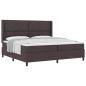 Preview: Boxspringbett mit Kissen Dunkelbraun 200 x 200 cm Stoff