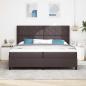 Preview: Boxspringbett mit Kissen Dunkelbraun 200 x 200 cm Stoff