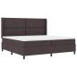 Preview: Boxspringbett mit Kissen Dunkelbraun 200 x 200 cm Stoff