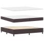 Preview: Boxspringbett mit Kissen Dunkelbraun 200 x 200 cm Stoff