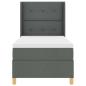 Preview: Boxspringbett mit Kopfteil Dunkelgrau 90 x 200 cm Stoff