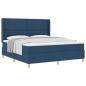 Preview: Boxspringbett mit Kopfteil Blau 180 x 200 cm Stoff