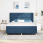 Preview: Boxspringbett mit Kopfteil Blau 180 x 200 cm Stoff