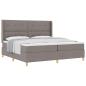 Preview: Boxspringbett mit Kopfteil Taupe 200 x 200 cm Stoff