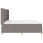 Preview: Boxspringbett mit Kopfteil Taupe 200 x 200 cm Stoff
