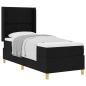 Preview: Boxspringbett mit Kopfteil Schwarz 80 x 200 cm Stoff