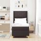 Preview: ARDEBO.de - Boxspringbett mit Kopfteil Dunkelbraun 80 x 200 cm Stoff