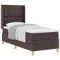 Preview: Boxspringbett mit Kopfteil Dunkelbraun 80 x 200 cm Stoff