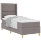 Preview: Boxspringbett mit Kopfteil Taupe 80 x 200 cm Stoff