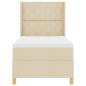Preview: Boxspringbett mit Kopfteil Creme 90 x 190 cm Stoff