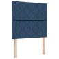 Preview: Boxspringbett mit Kopfteil Blau 90 x 200 cm Stoff